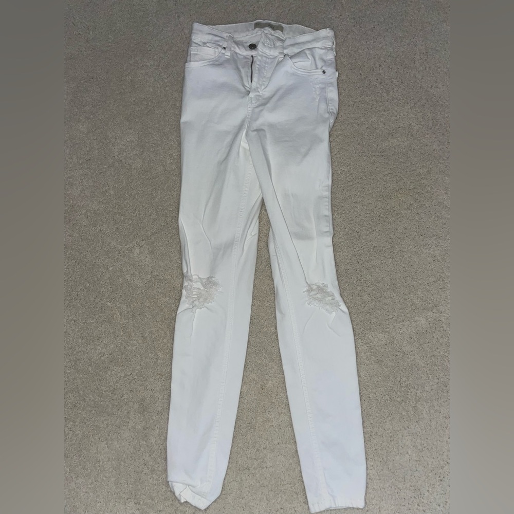 Top shop Jaime White Jeans with Holes